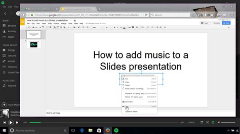 how to put music in a google slide and enhance the presentation with sound effects